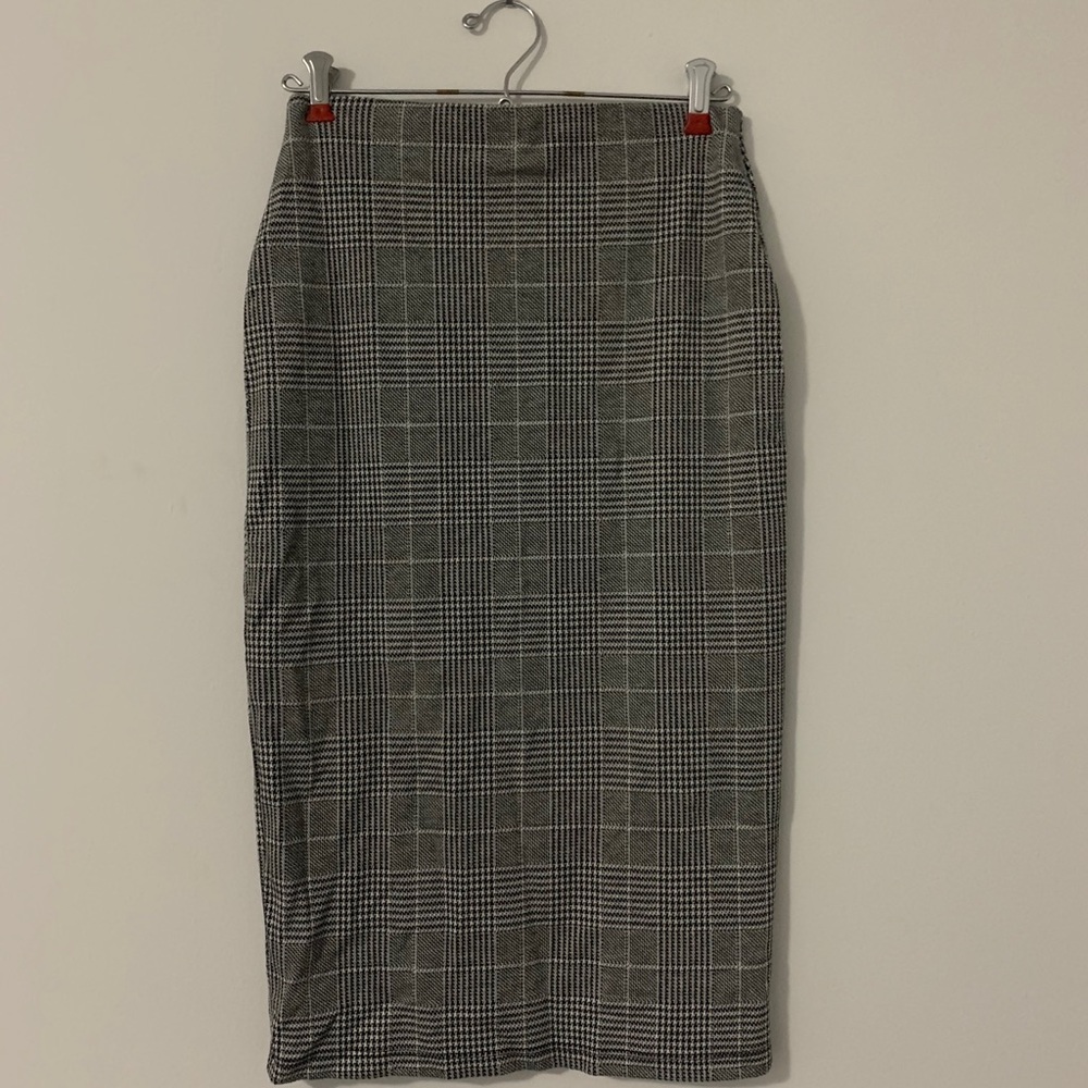 Plaid Pencil Skirt